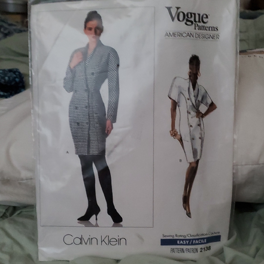 Vogue Patterns Calvin Klein And Perry Ellis Dress And Skirt wardrobe 1990's